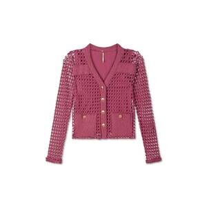 NEW PETE women's crochet cardigan in rose